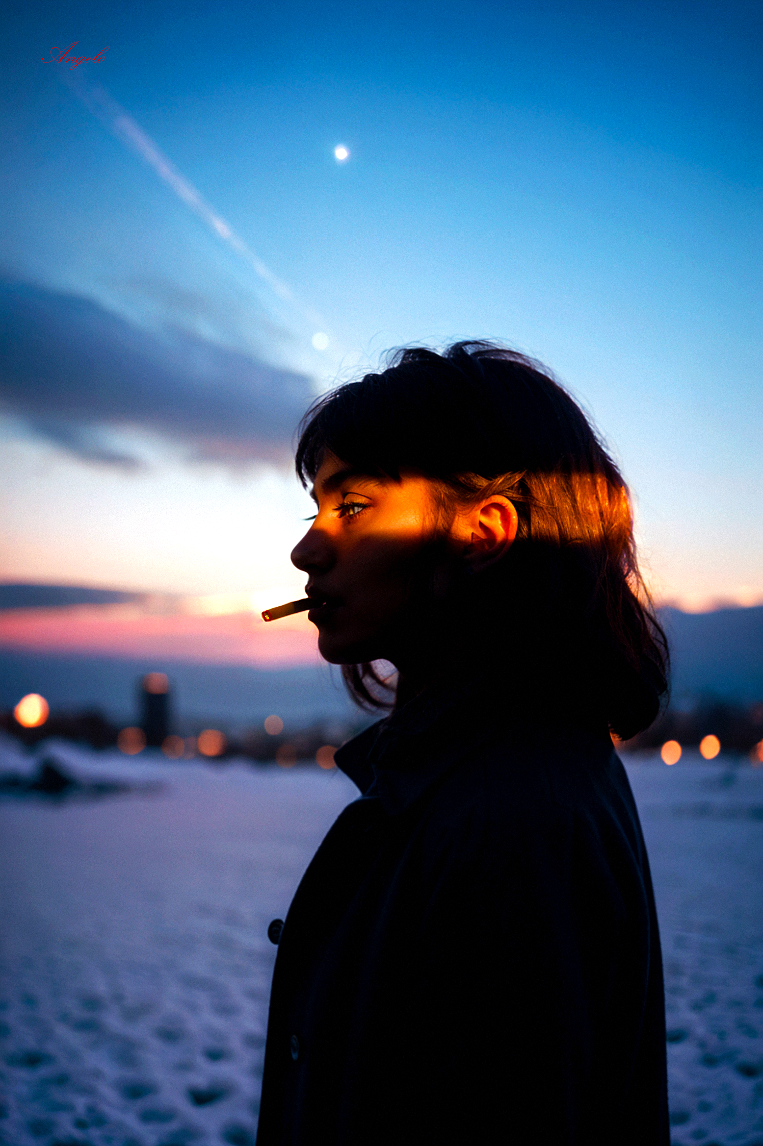 09244-2384982404-glow of cigarette tip,__ winter coat, sunrise, horizon, blue sky, from side, upper body, looking to the side, silhouette, distan.png